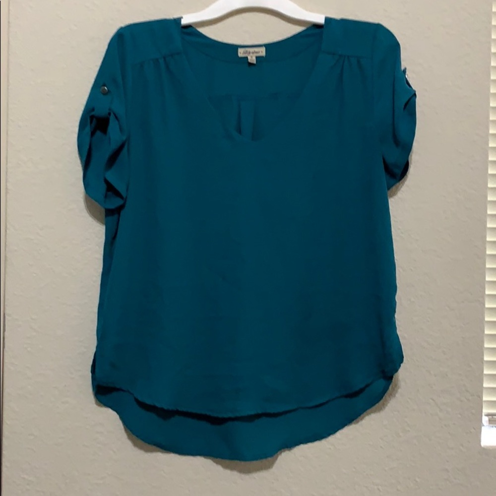Teal Dress Blouse